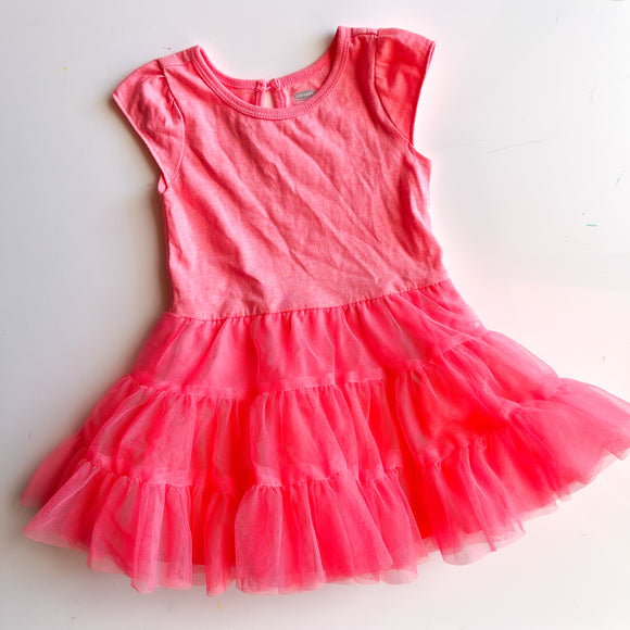 Neon Pink Tulle Dress (12-18m)