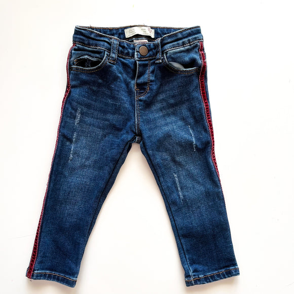 Velvet Stripe Skinny Jeans (12-18m)