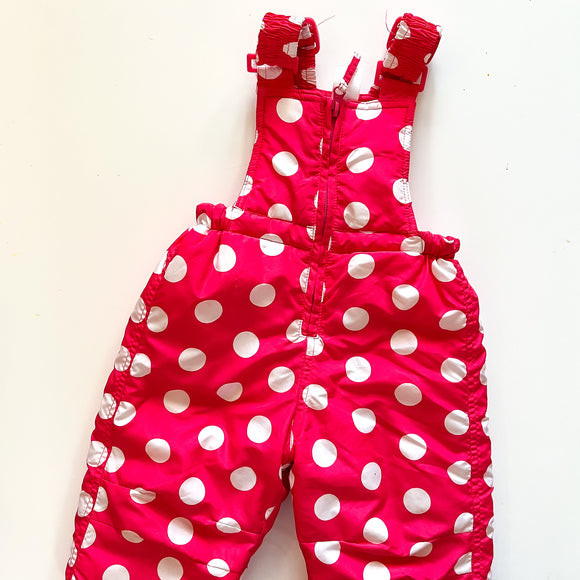 Hot Pink Spotty Snow Overalls (6-12m+)